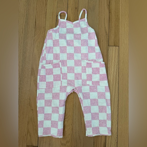Grayson Mini Other - Grayson Mini Girls 2T Pink & White Checkered Sleeveless Romper